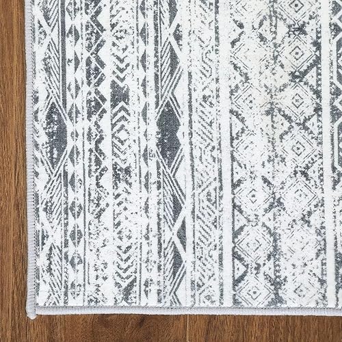 Miniatura 6 de Alfombra de área vintage de 2 x 3 pulgadas, suave, para puerta delantera, marroquí, geométrica, alfombra de entrada, tapete de cocina, tapete