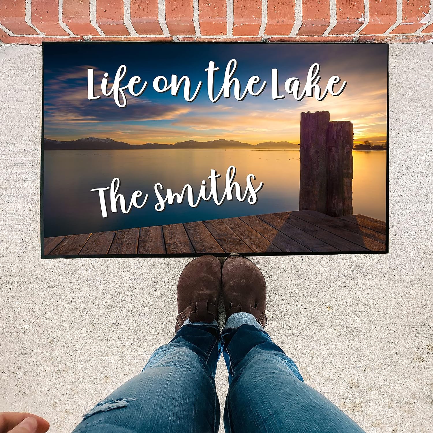 VictoryStore Home Accessories: Custom Lake House Doormat 24 Inches by 36 Inches (Life On The Lake)