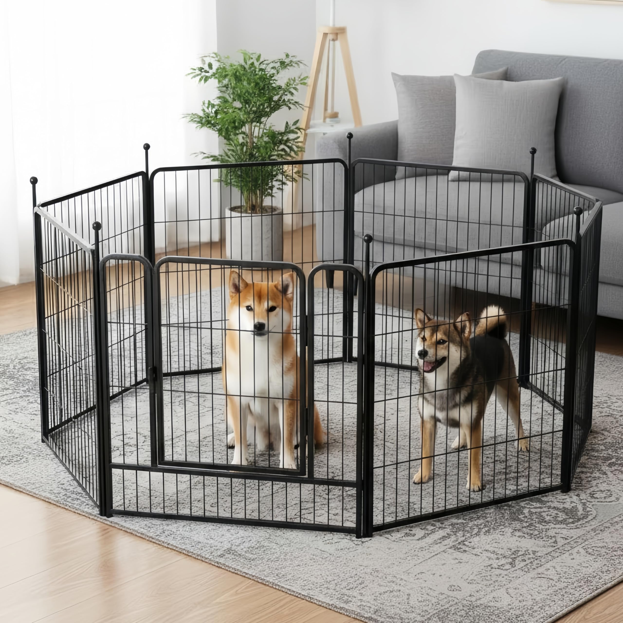 Amazon | 牧小苫＼msmr ペットサークル 犬用 8枚組 高さ100cm