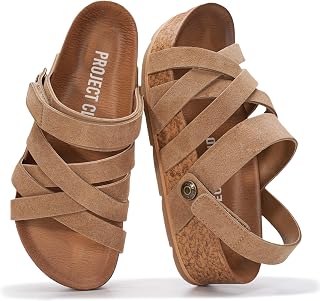 Project Cloud Genuine Leather Women's Platform Wedge Sandals - Strappy, Non-Slip Sole, Plush Insole, Lightweight Comfort 2026