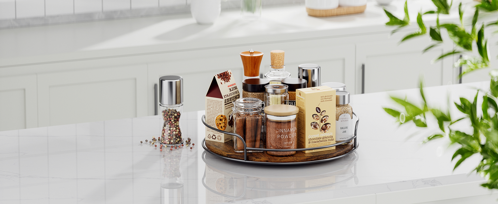 Amazon.com - LAMU 2 Pack 9'' 10'' Lazy Susan Turntable Organizer