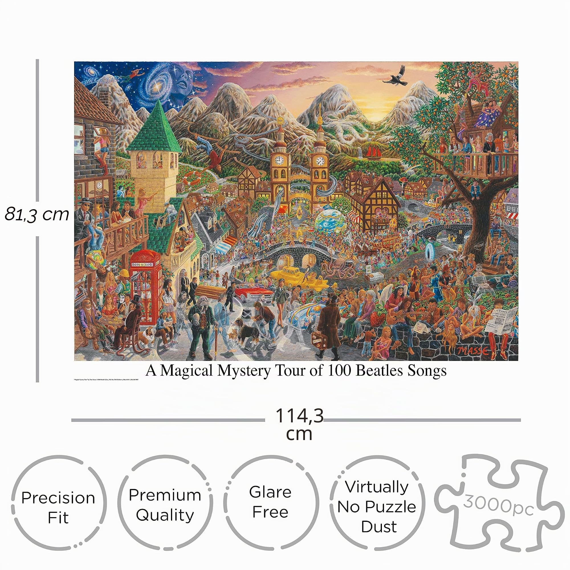 Aquarius 68504 Magical Mystery Tour - Puzzle dei Beatles, multicolore