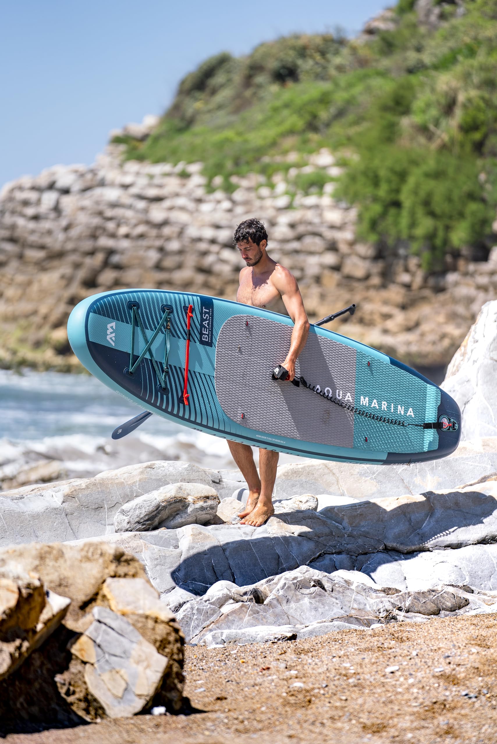 Aqua Marina Beast - Tabla de Remo Inflable (iSUP), 320 cm de Longitud