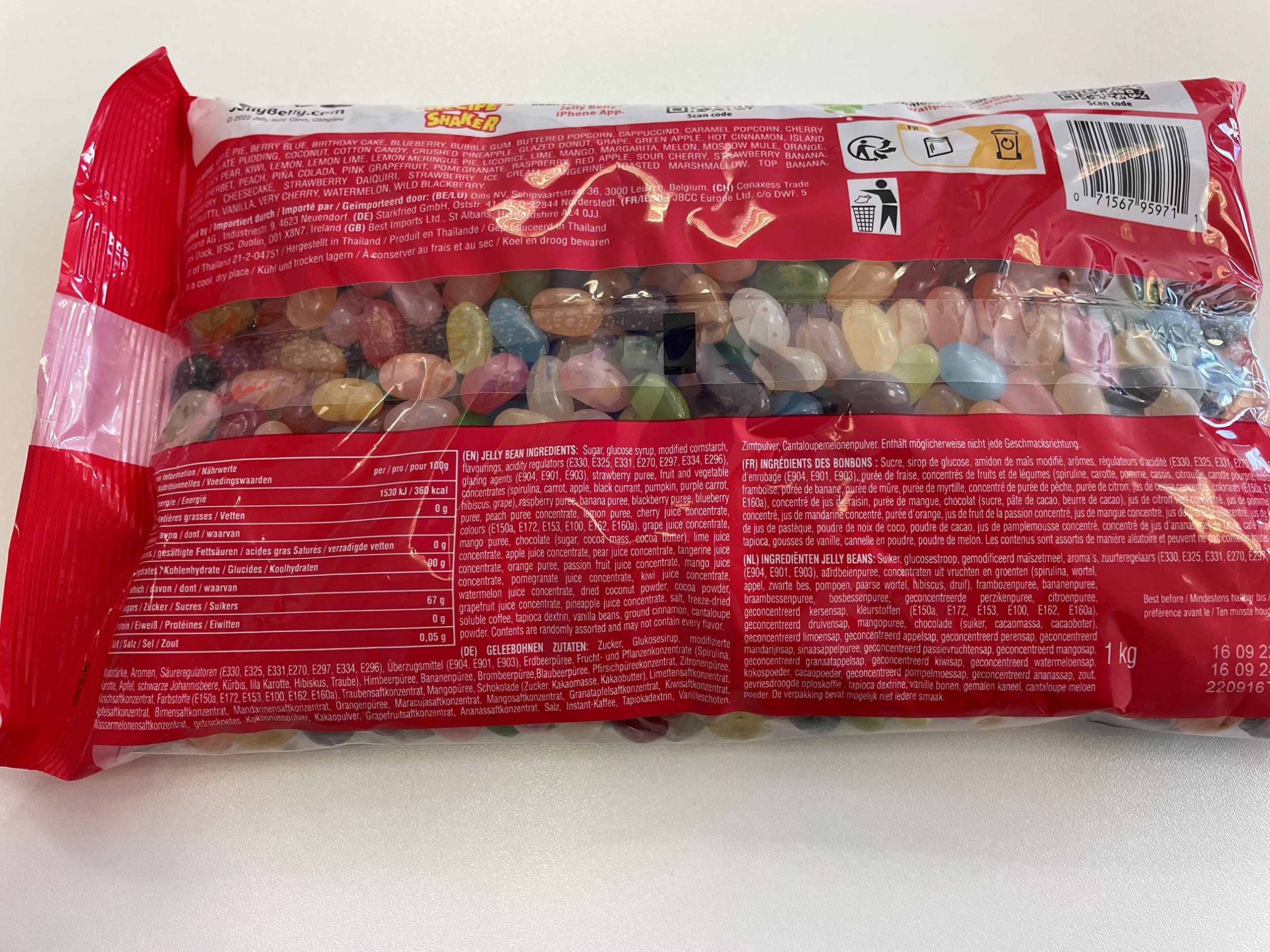 Jelly Belly Beans 50 SORTEN MISCHUNG - 1kg (1er Pack)