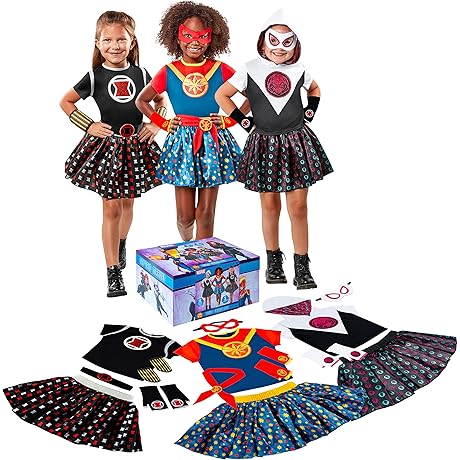 Captain Marvel Costume Girls 7-8: Embark on Superhero Adventures