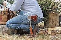 Vista 5 de American Bench Craft Soporte de cuero para hacha y martillo - Funda para herramientas de hacha y martillo