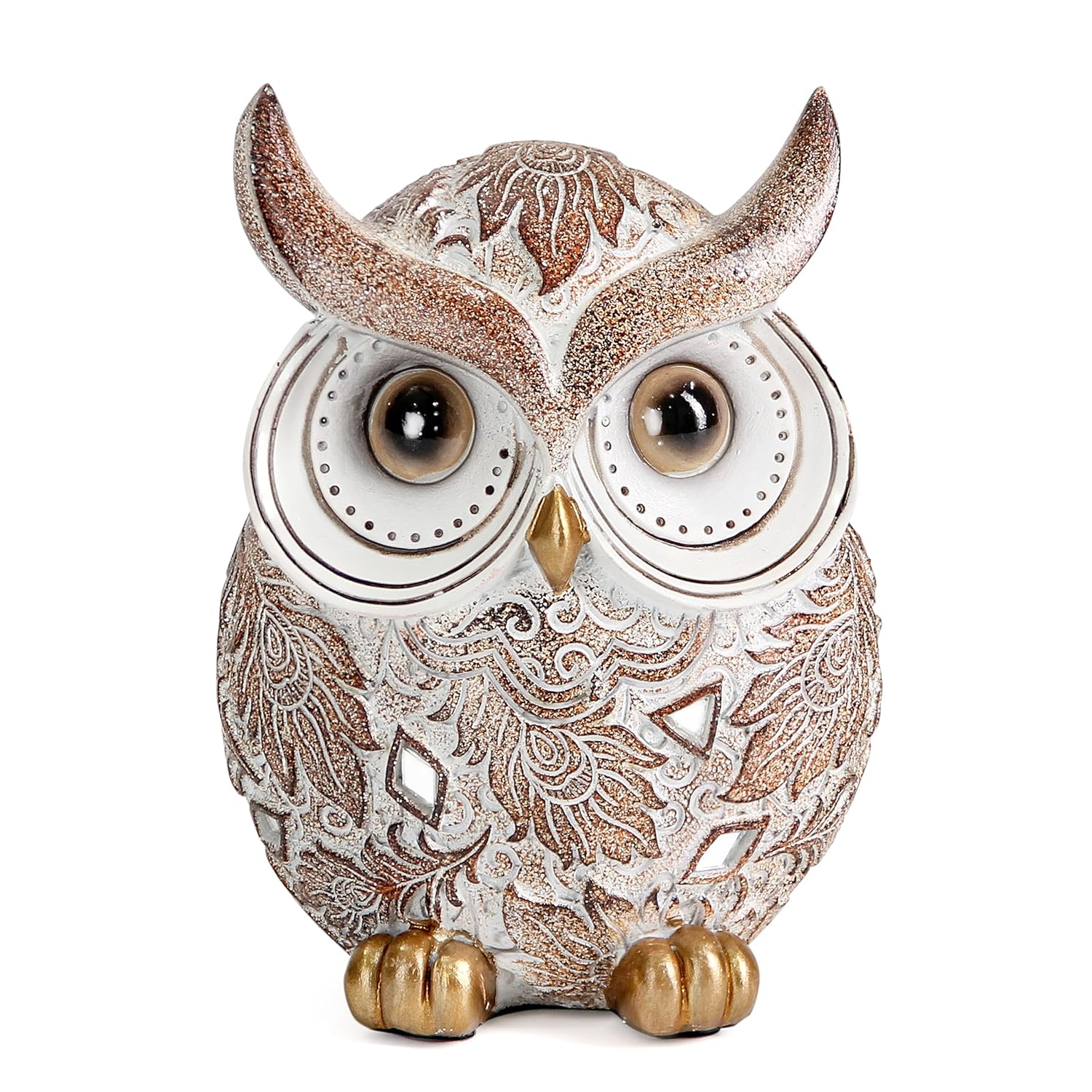 Owl Statue and Figurine for Home Decor Accents Adorable Owl for Shelf Bookshelf Bedroom Living Room Office Table