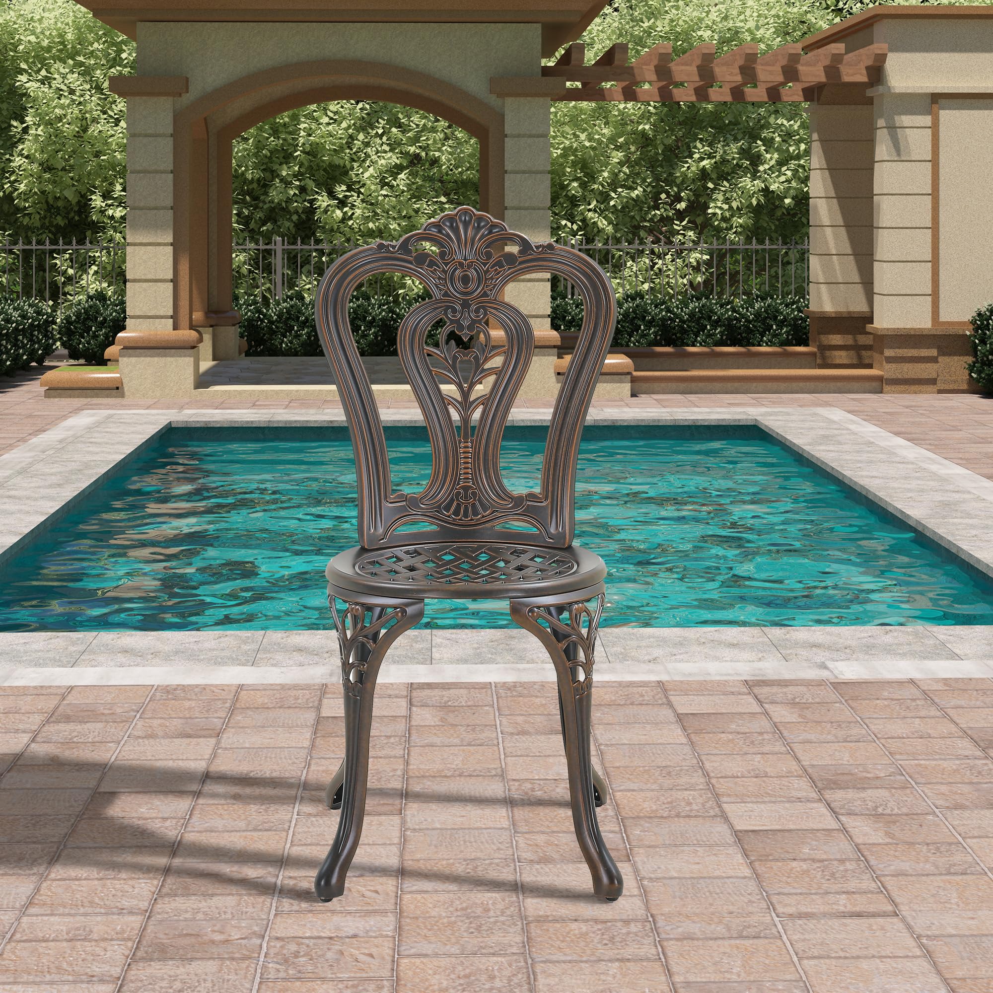 vintage wrought iron dining chairs