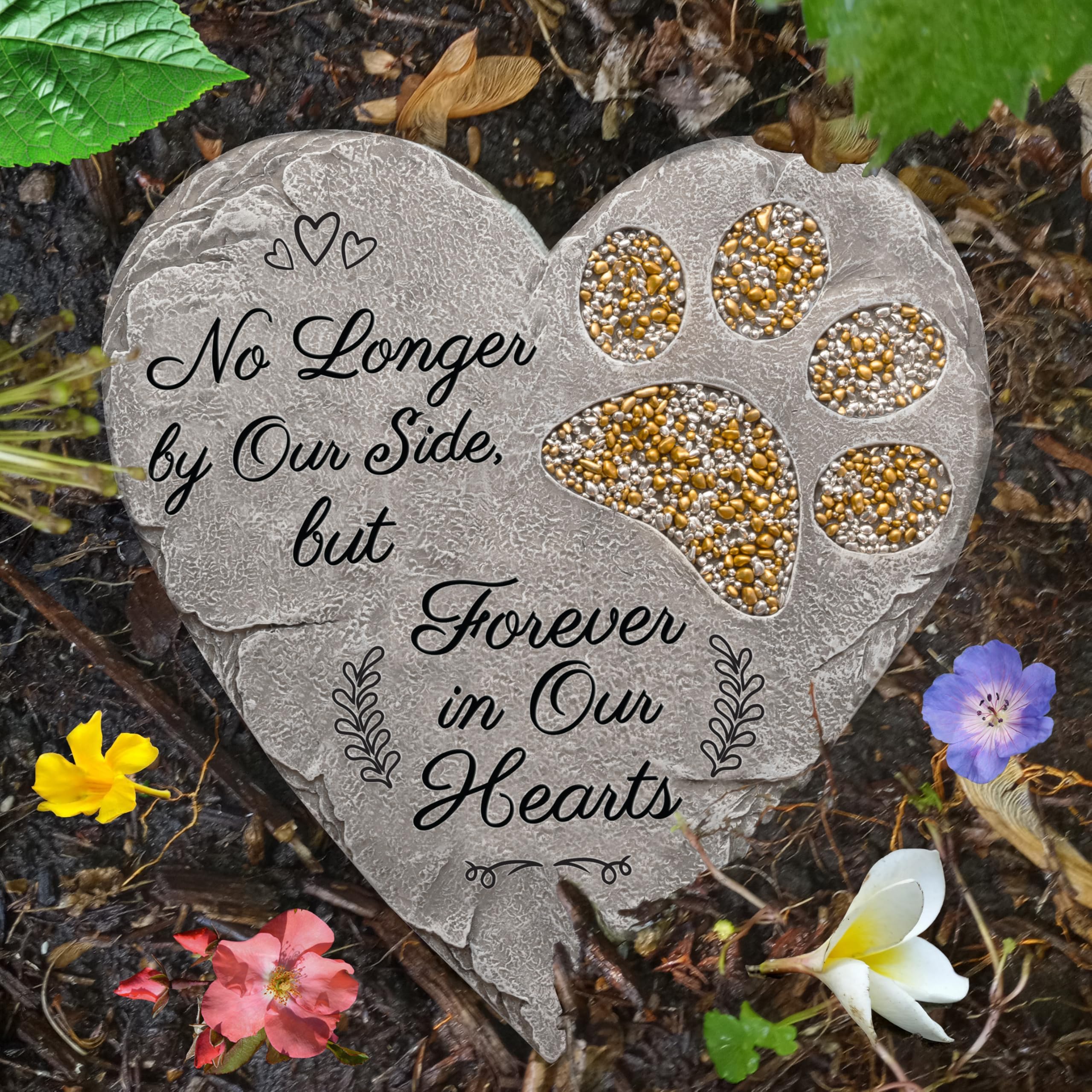Dog Memorial Gifts for Loss of Dog Sympathy Gift - Rainbow Bridge Dog Memorial Stone for Remembrance Dog Passing Away Sympathy Gifts - Thoughtful Pet Loss Gifts - Gray