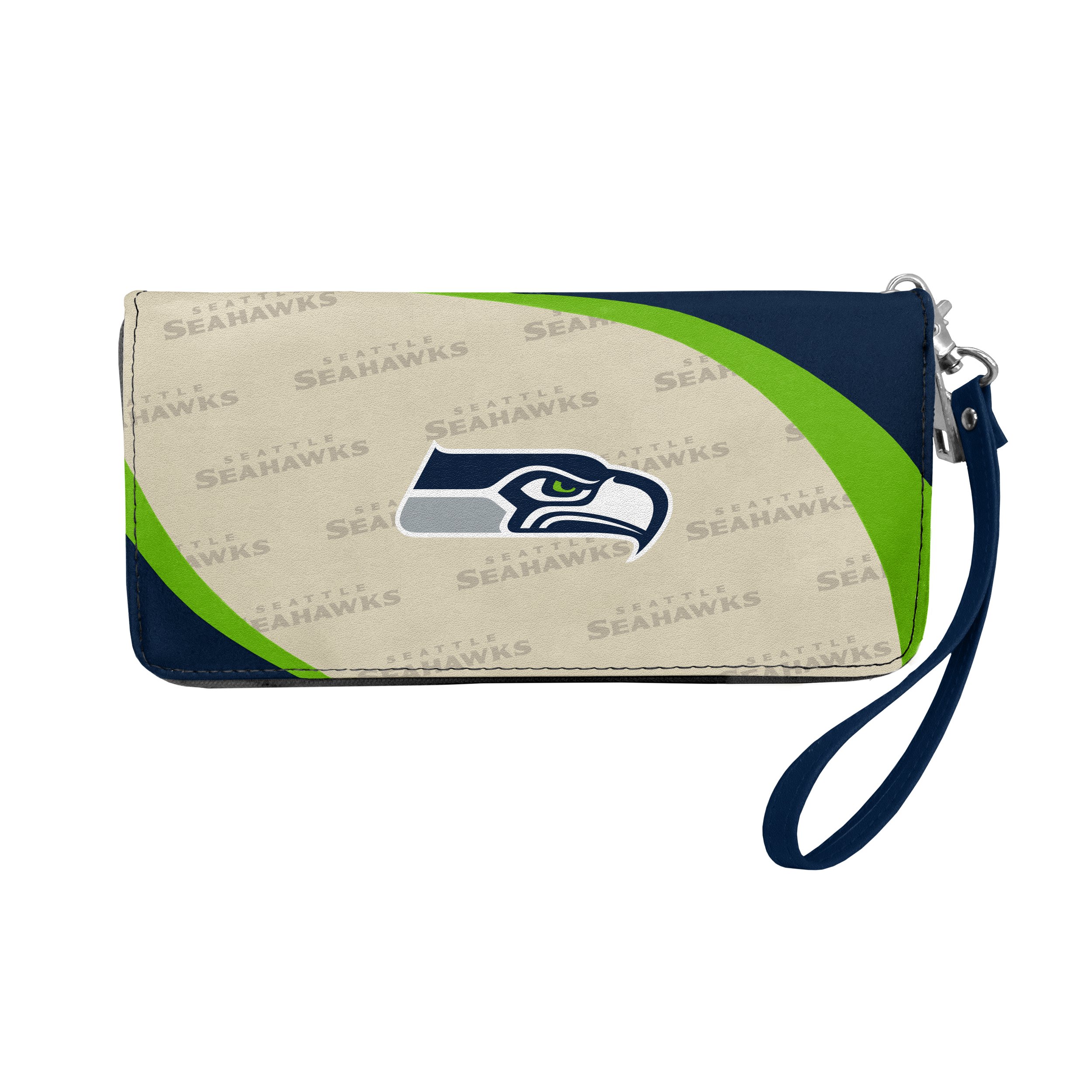 Littlearth NFL Seattle Seahawks Curve Zip Organizer, Team Color, 8" x 4" x 1" — image 1