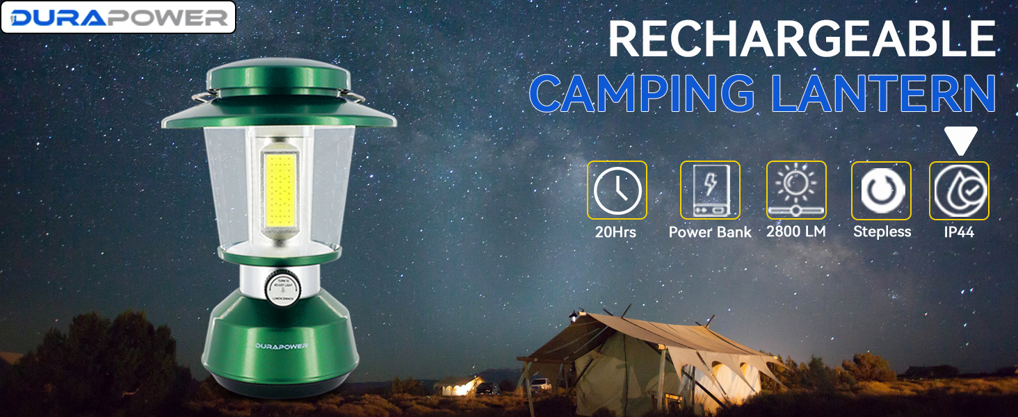 Amazon.com: Durapower Rechargeable Camping Lantern,2800 Lumen