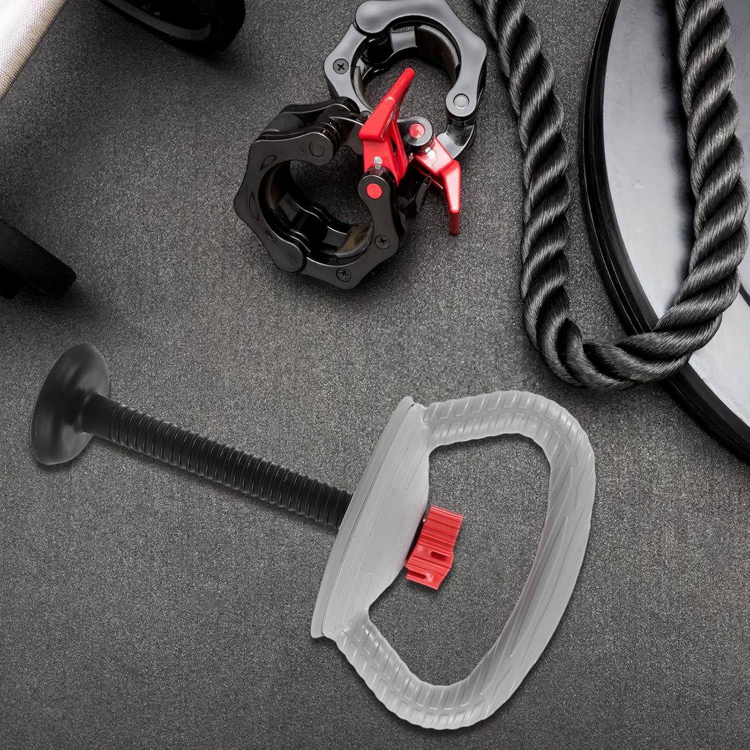 1 Set Dumbbell Kettlebell Converter - Weight Plates Handle Grip - Adjustable Dumbbell to Kettlebell Converter with Base for Home Gym Strength Training