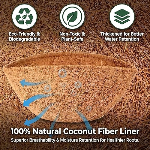 Miniatura 3 de Paquete de 4 macetas colgantes de metal de 8 pulgadas para exteriores, maceta colgante, soporte redondo y moderno, accesorio de jardín