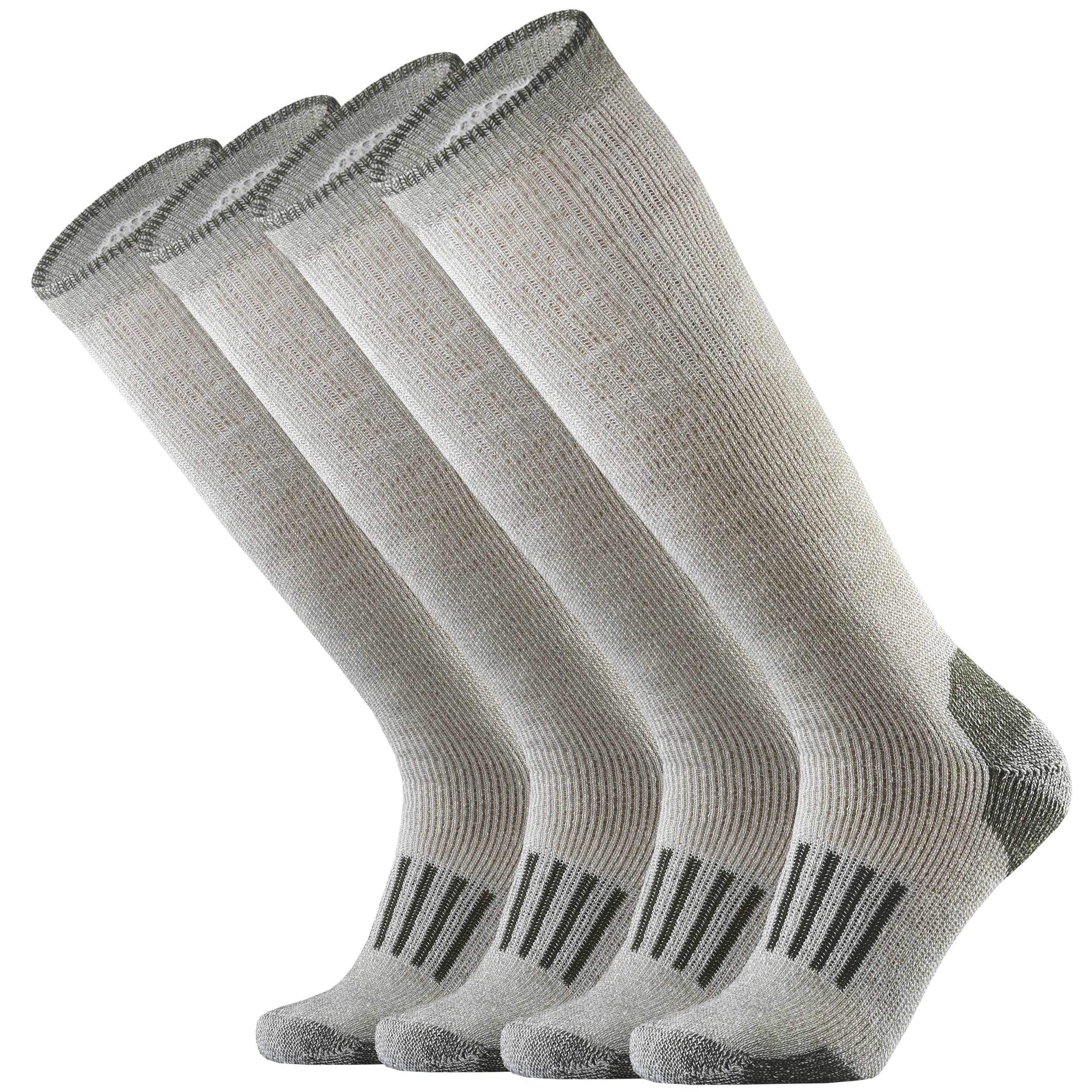 RedHeroMerino Wool Over the Calf Socks for Men Hiking Hunting Ski  Snowboarding Knee High Boot Warm Thick Cold Weather Winter