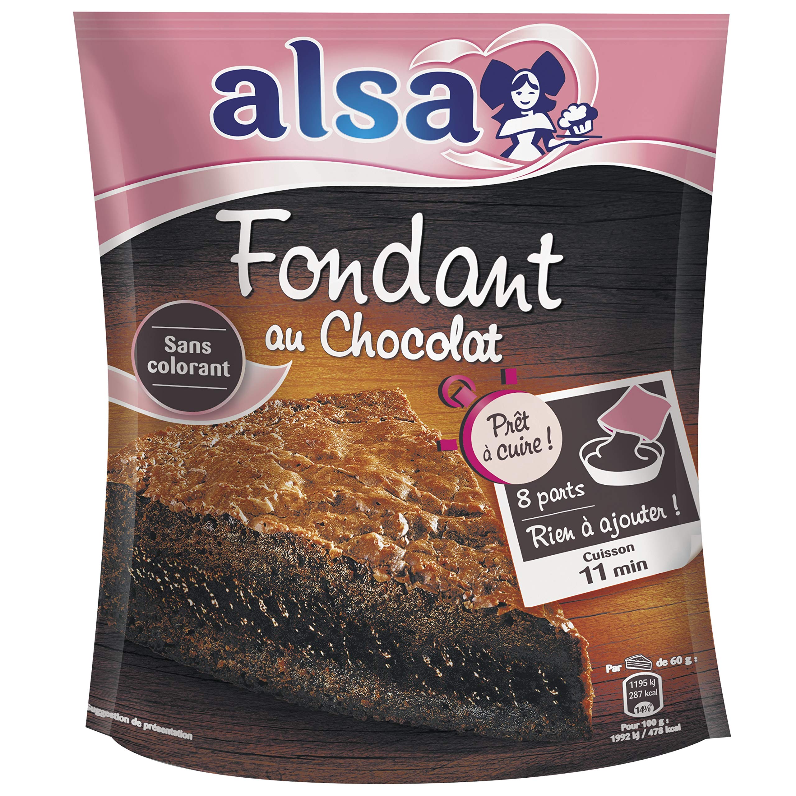 Alsa Preparación para tartas, fondant, chocolate, 500 g, 3 unidades