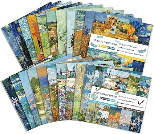Miniatura 10 de Paquete de 12 juegos de papel de origami de doble cara de 6 pulgadas, cuadrado japonés Chiyo, fácil de plegar, manualidades, manualidades,