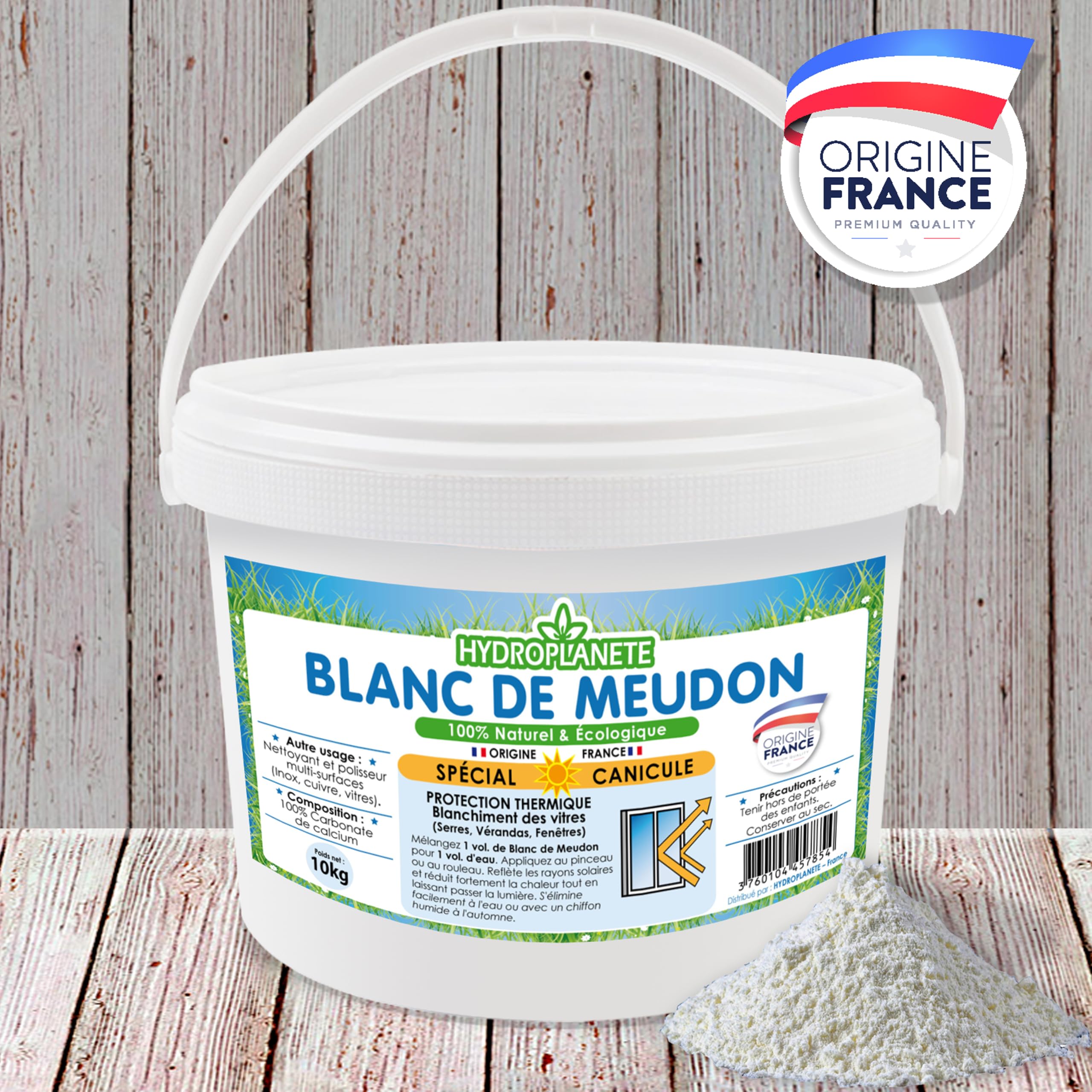 HYDROPLANETE Blanc de Meudon 1 kg 2,5 kg 5 kg 10 kg Hitzeschutz Scheiben