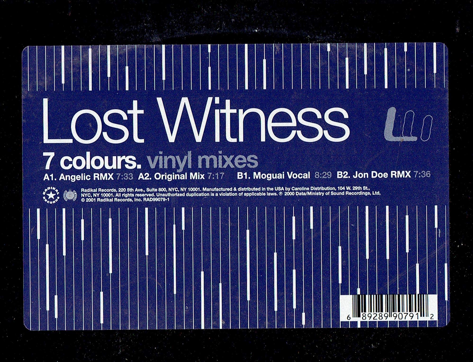 Lost Witness 7 Colours Vinyl Mixes