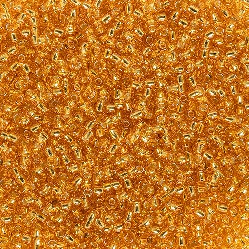 John Bead Cuentas de cristal checo 100 Topaz World Beads para manualidades de joyería, vial de 0.85 oz