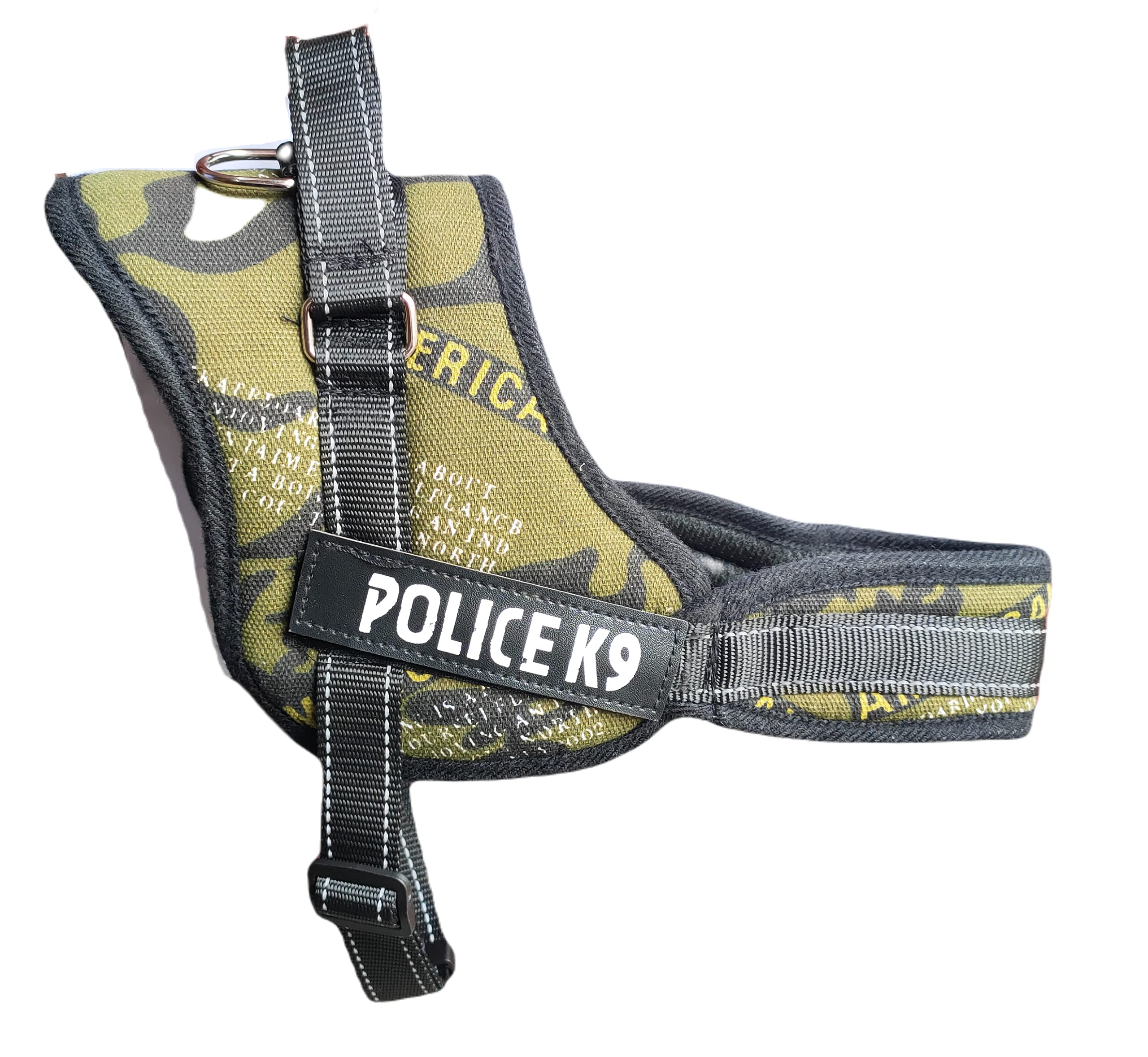 Woofy Dog Chest Harness, No-Pull Reflective Breathable Adjustable Pet Vest with Handle for Outdoor Walking - No More Pulling, Tugging or Choking Police K9 Harness (Medium, Army) (B09F3Q2T6W) Amazon Price History, Amazon Price Tracker
