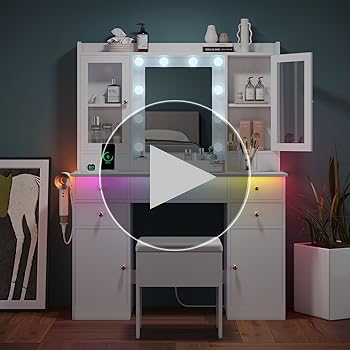 化粧台 化粧室 DRESSING TABLE WITH LIGHTS Amazon.com: Vanity Desk with Mirror and Lights, Makeup