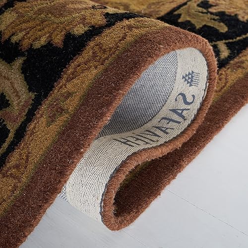 Miniatura 7 de SAFAVIEH Classic Collection CL239C - Alfombra de pasillo de lana oriental tradicional hecha a mano de 2 pies 3 pulgadas x 8 pies, color óxido y negro