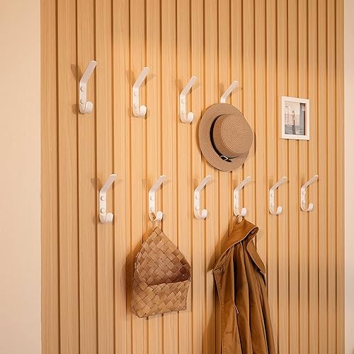 Miniatura 3 de WEBI Ganchos de pared para colgar abrigos, 0.157 in de grosor, tamaño jumbo, ganchos de pared resistentes para colgar abrigos, chaquetas, ropa,