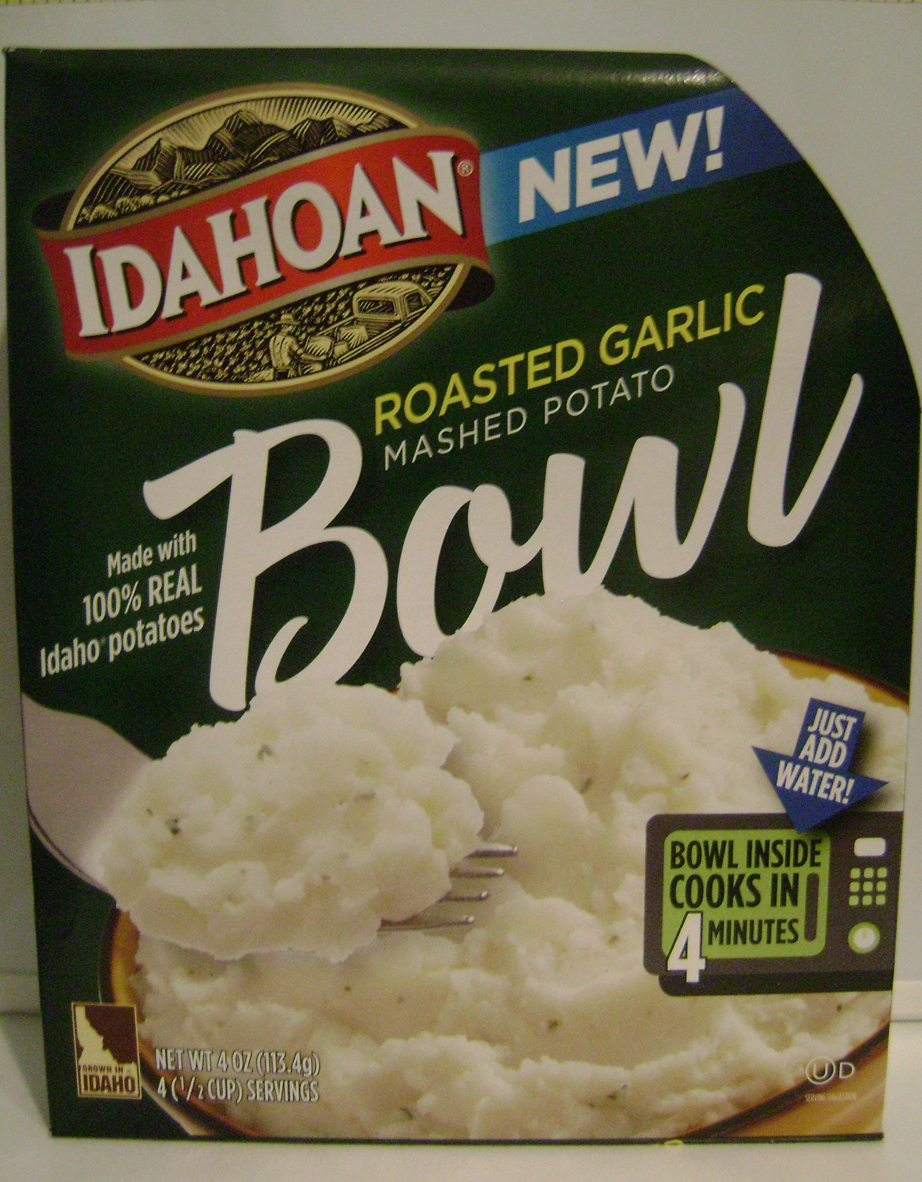 Mashed Potato Bowl Idahoan Idaho Roasted Garlic One Bowl Makes 4 Servings