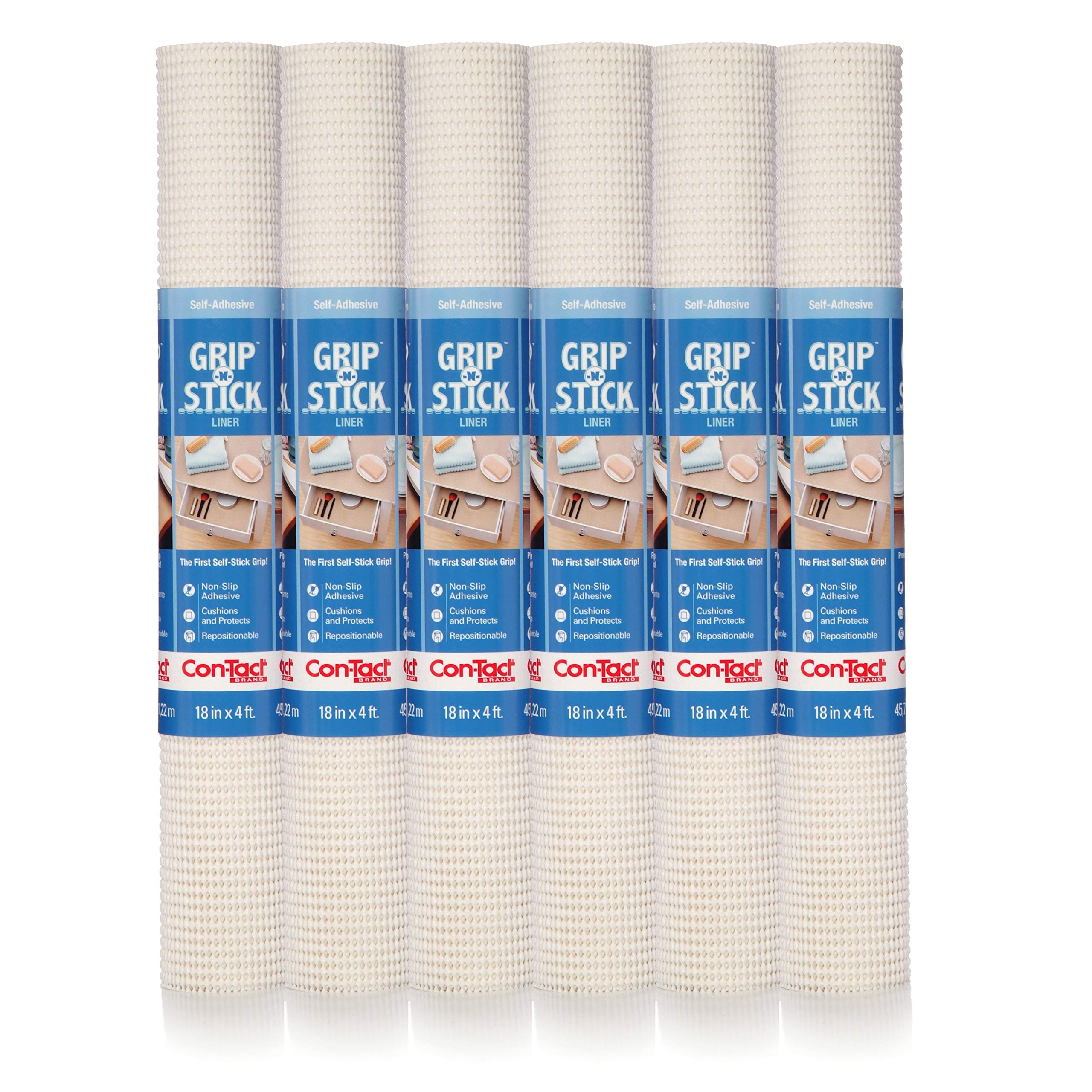 Con-Tact Brand Grip-N-Stick Durable Self-Adhesive Non-Slip Shelf and Drawer Liner, 18