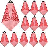 Oqqlin 12 Pack 18x18 Inch Red Oversize Load Safety Flags - Weatherproof Mesh Warning Flags with Metal Loops for Trucks & Trailers