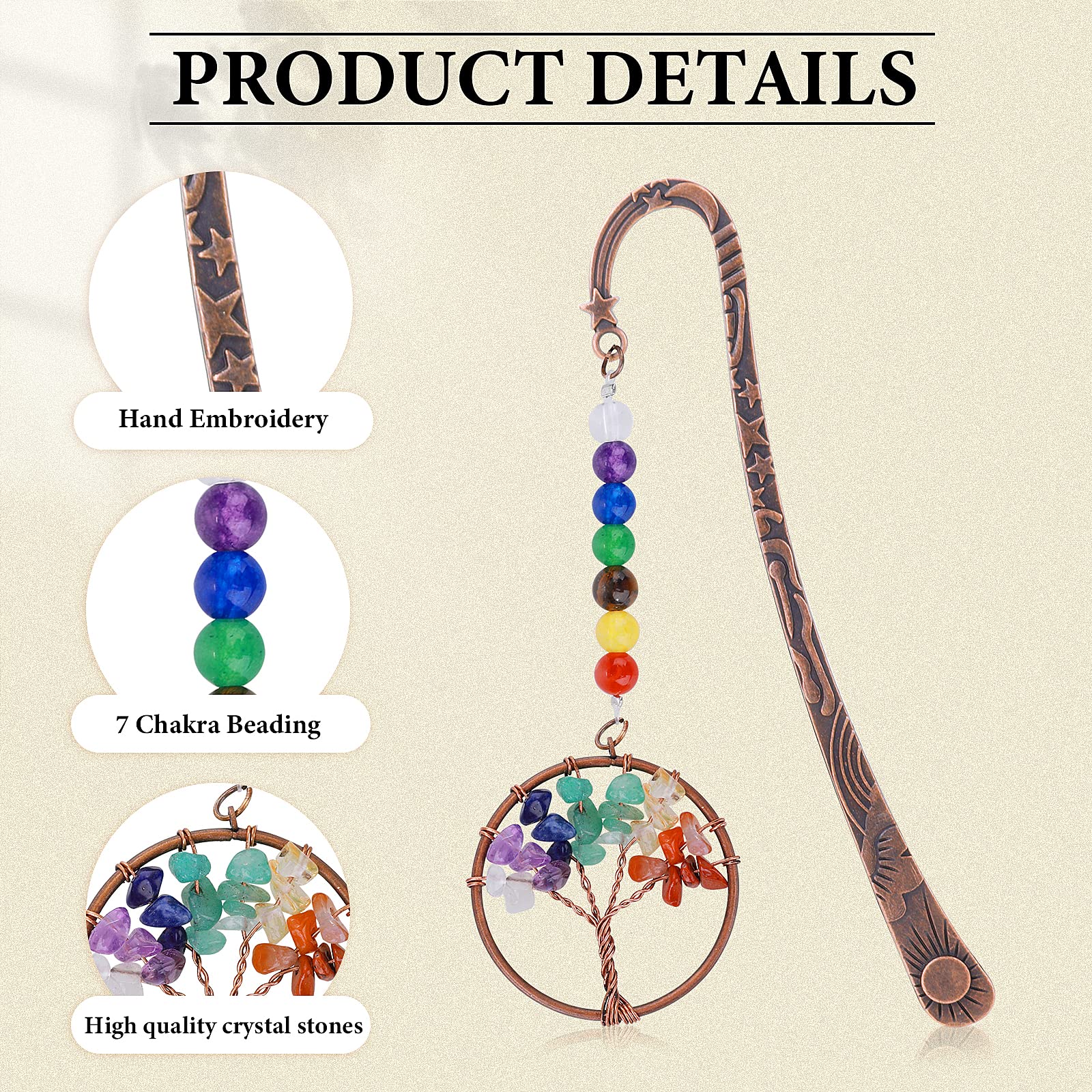 Signets Marque-Page De L'Arbre De Vie Marque-Page En Cristal Marque