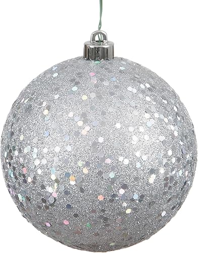 Miniatura 83 de Vickerman Esfera de adorno de Navidad de 10 pulgadas con acabado de caramelo, plástico inastillable, resistente a los rayos UV, decoración de árbol