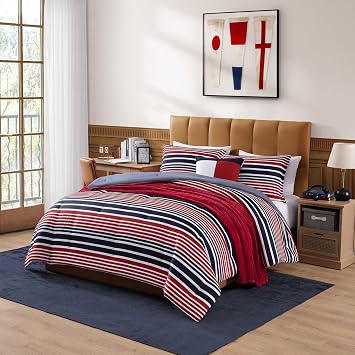 Tommy Hilfiger - Queen Size Comforter Set with Matching Shams