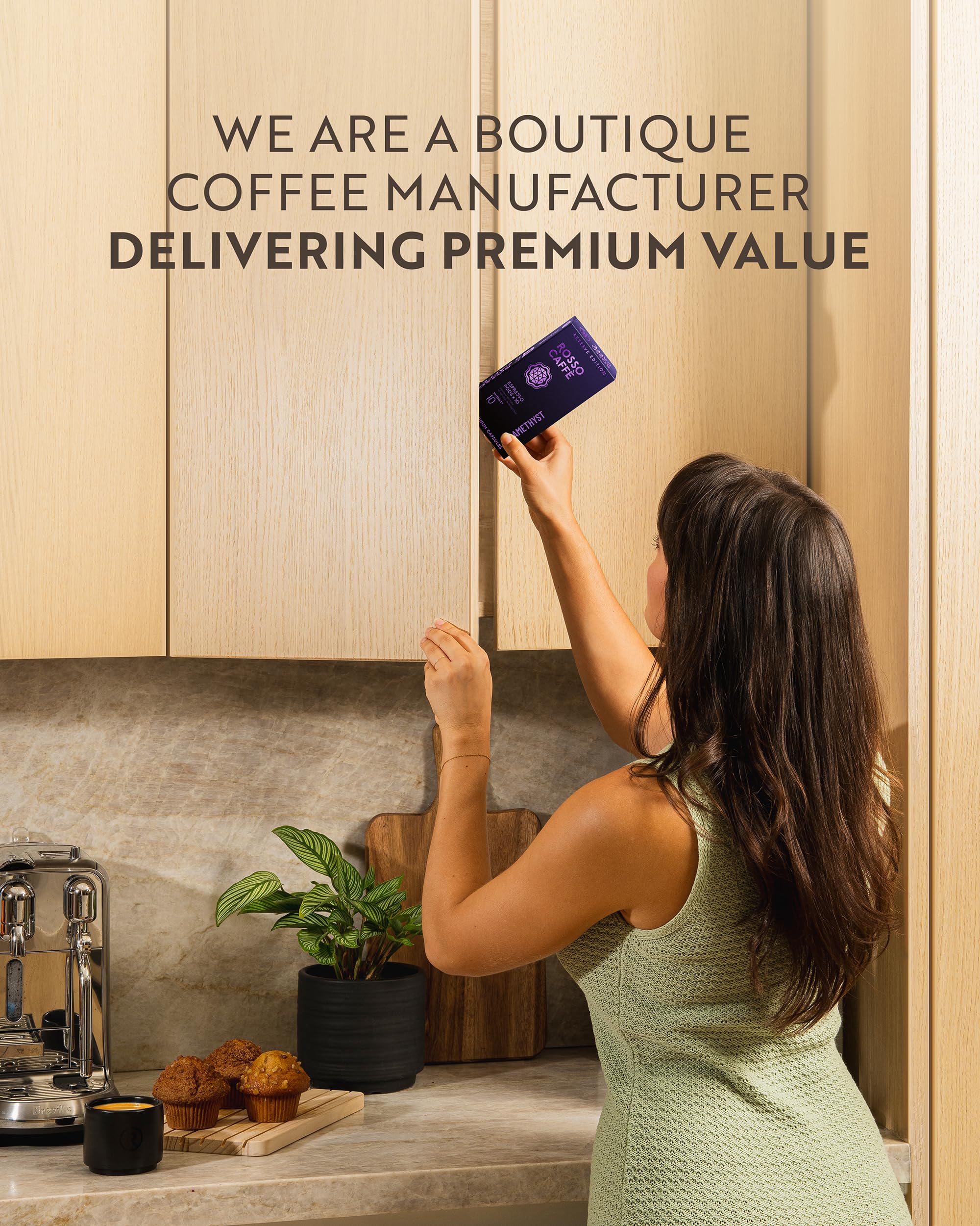 ROSSO CAFF Espresso Coffee Pods for Nespresso Original Machines - 80 Capsules Dark Roast Intense Pack 4 Strong — view 6