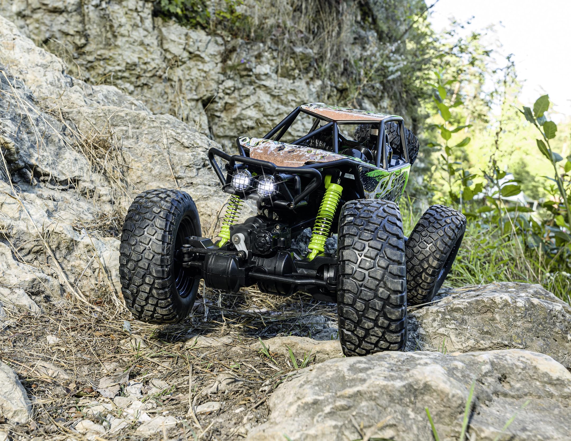 Carson 500404289 1:8 Dirt Crawler 4x4 100% RTR Green - zdalnie sterowany samochód, samochód RC, samochód RC, samochód RC 1:8, zdalnie sterowana zabawka, samochód RC dla dzieci