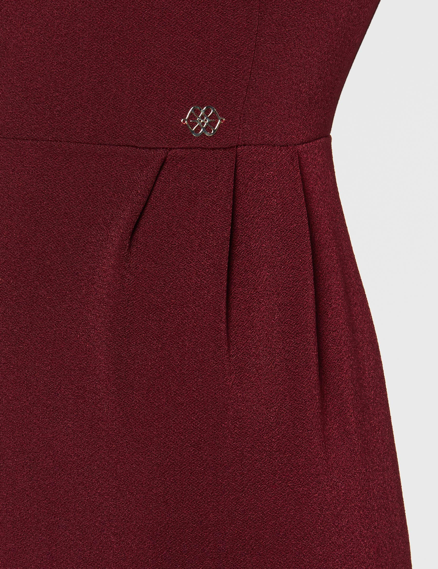 Women's Vestido Entubado Burdeos Dress