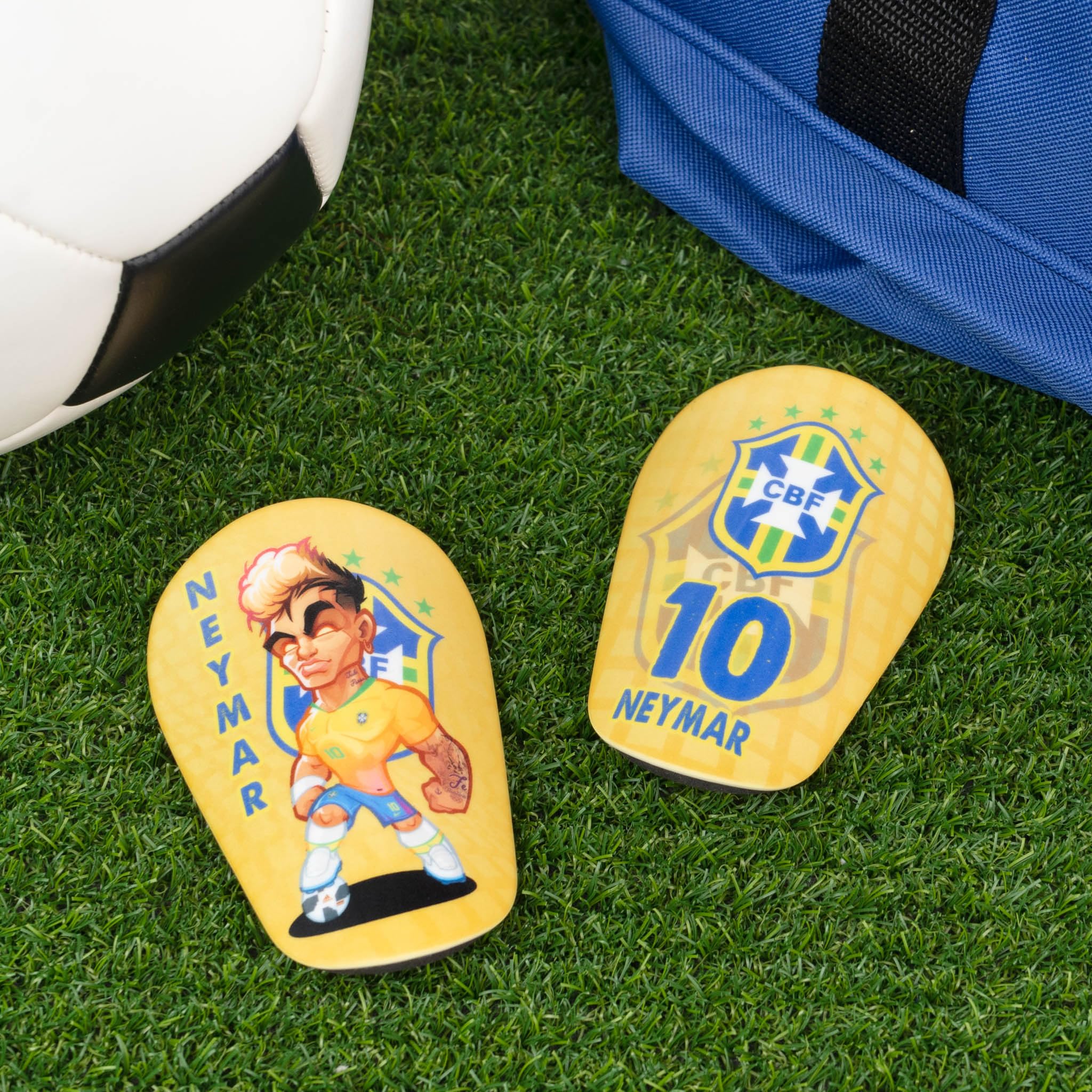 Wanapix | Espinilleras de Fútbol Personalizadas Mini | con Foto, Nombre, Número y Texto | Protección Integral | 8 x 10 cm