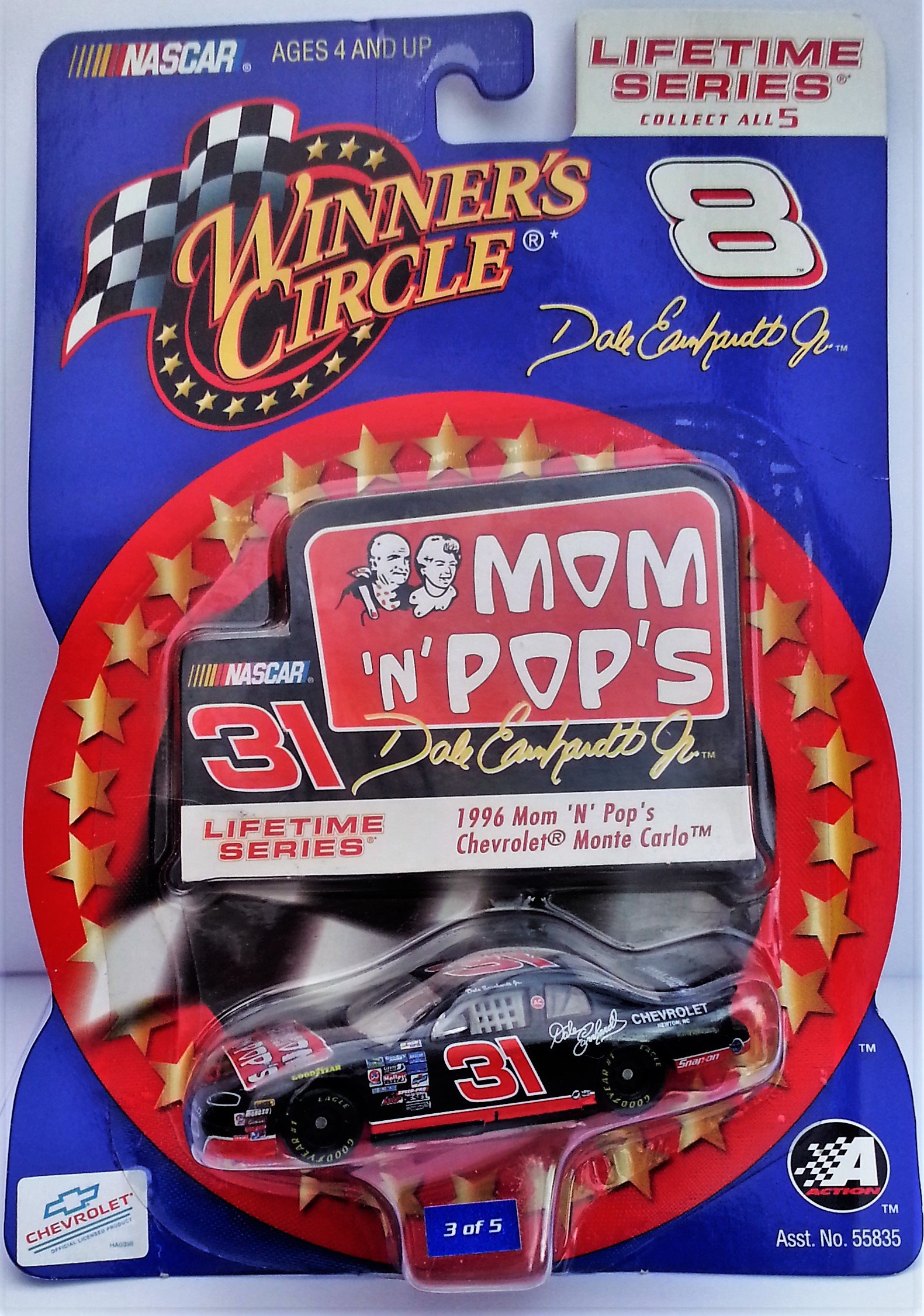 Winner's Circle Sam Bass Gallery Series with Dale Earnhardt Jr. 1/64th Black #3 Goodwrench Car and Framed Print