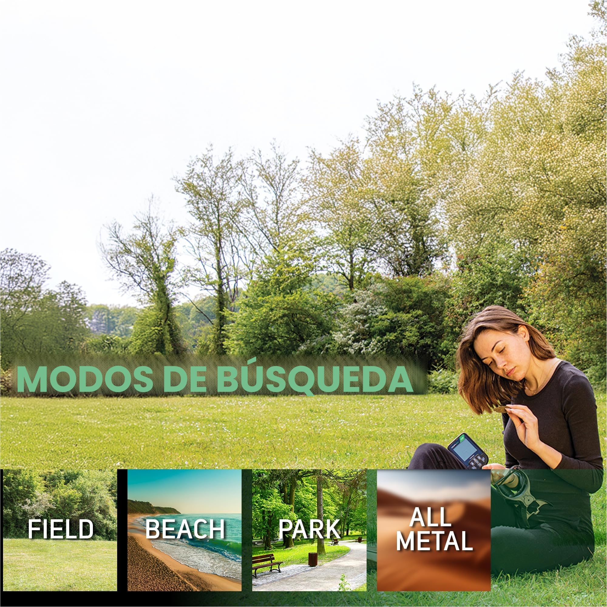 Nokta Simplex Lite - Detector de metales con bobina de búsqueda DD impermeable de 24 cm, vibración para detectar bajo el agua, playa y todos los modos de búsqueda de metales