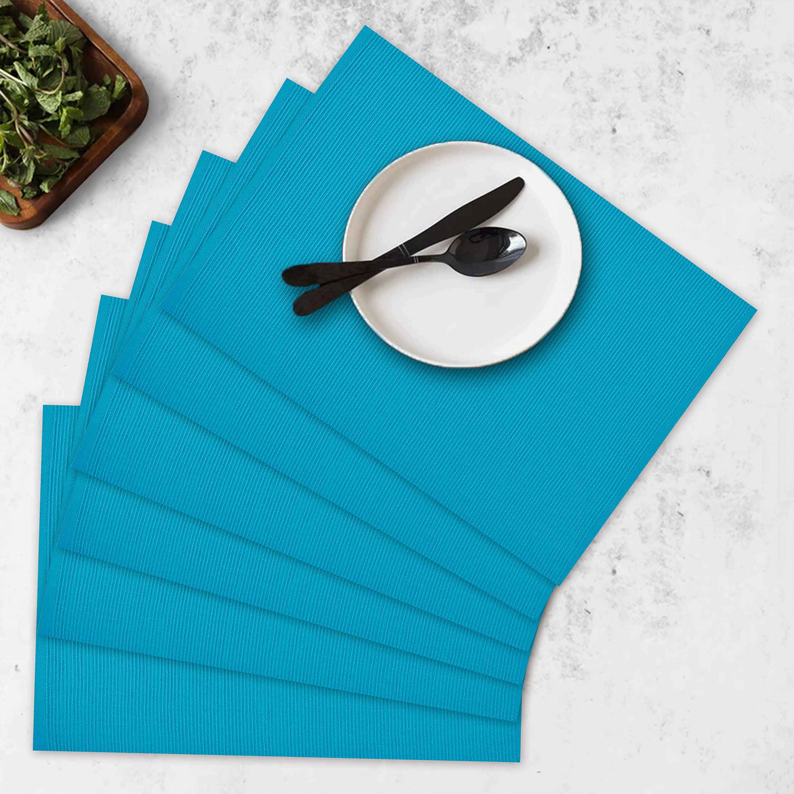 Orange Cotton Placemats - Set of 6 -8