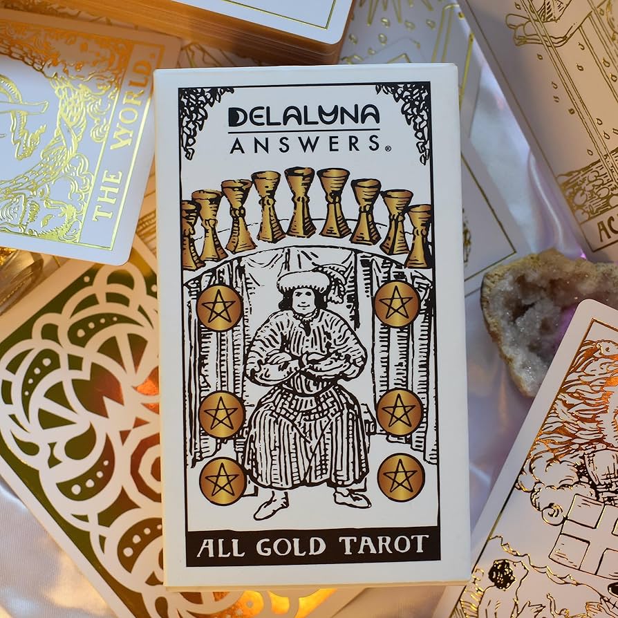 Amazon.co.jp: DELALUNA ANSWERS オールゴールドタロット:80枚の