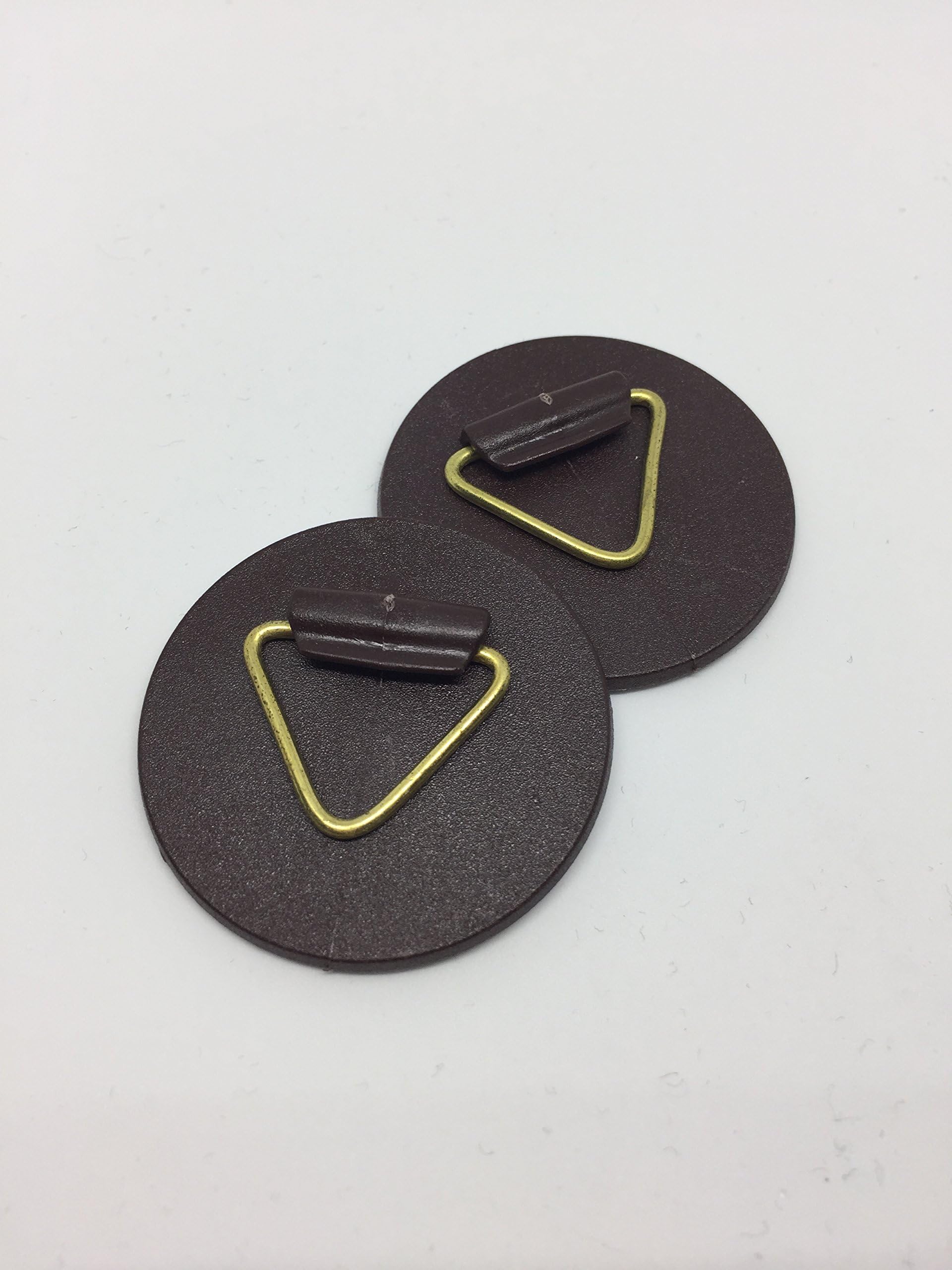 2 Pack brown picture hanger wall plate holder hanger 42 mm - self-Adhesive