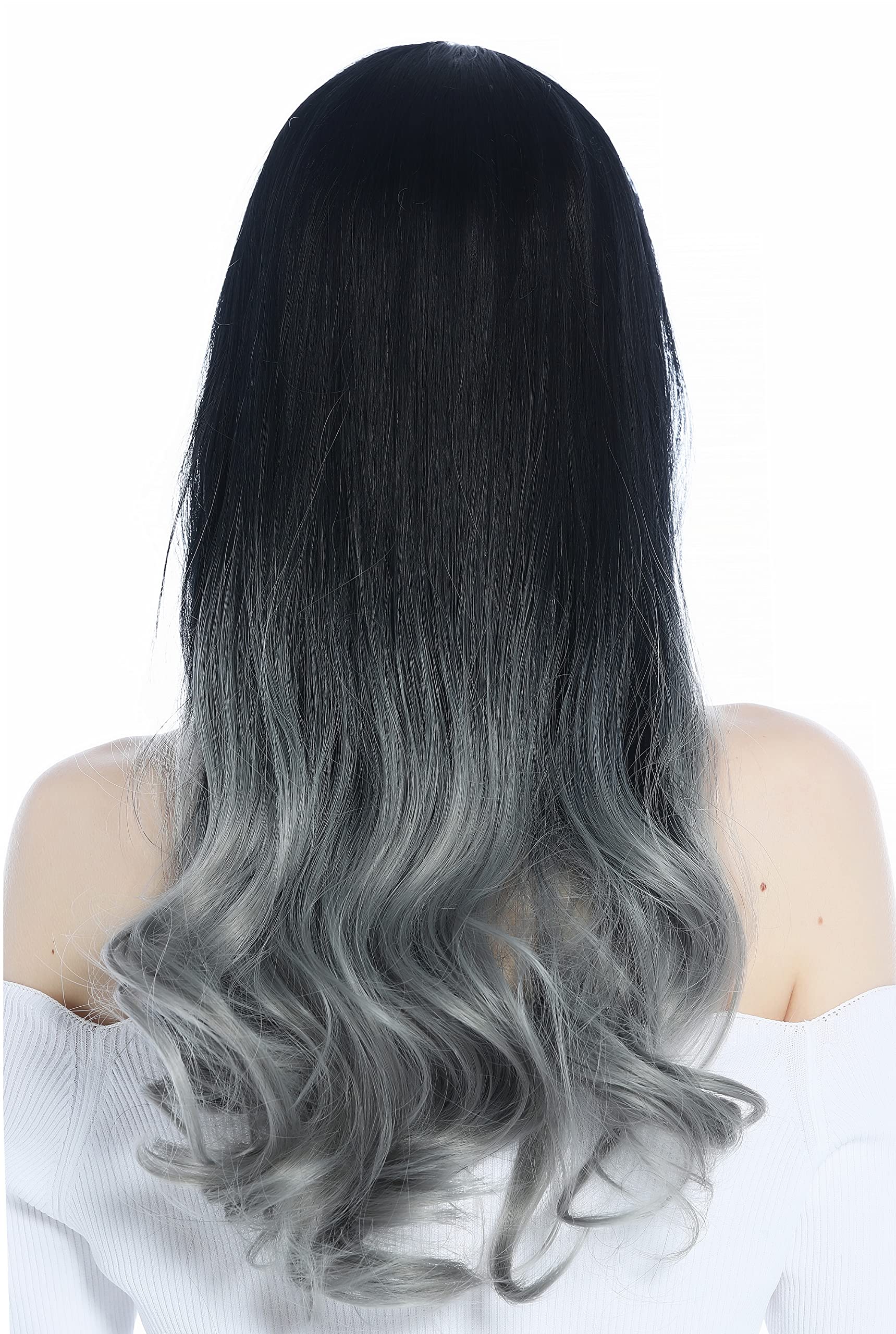 WIG ME UP - 1574-R89A Women's Wig long sleek smooth but wavy tips ombre dark brown to grey, ombre dark brown grey (R89A) - Image 4