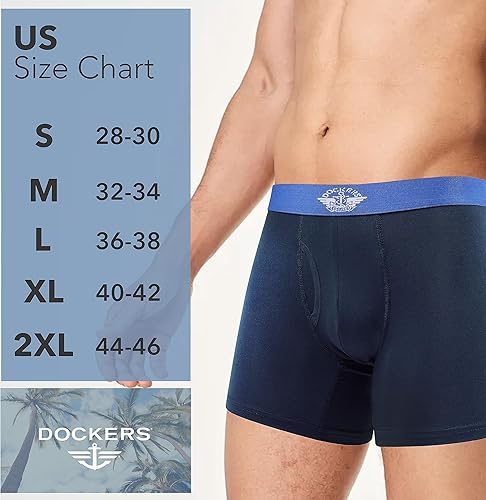 Miniatura 6 de Dockers Mens Boxer Briefs Microfiber Mens Boxers Underwear for Men Pack of 4