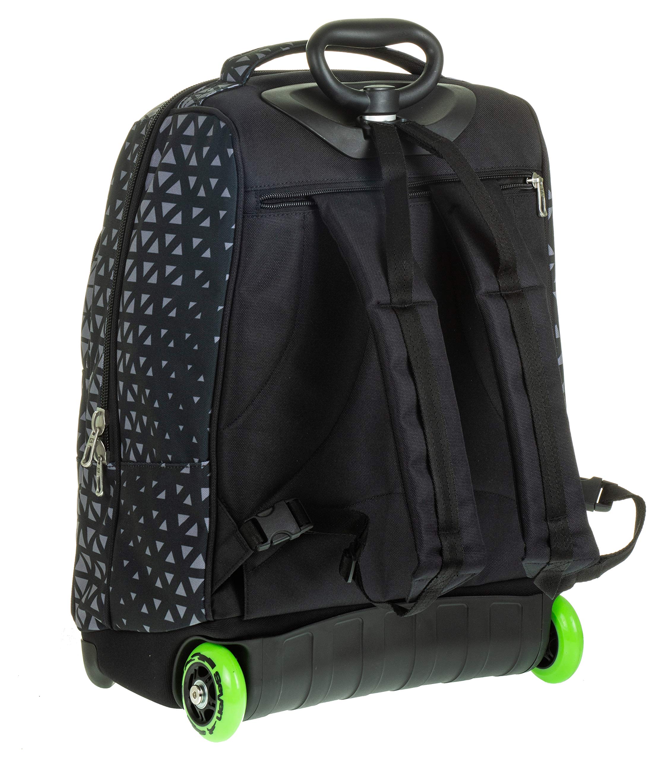Trolley Fit Seven Winged, Nero, 35 Lt, 2in1 Zaino con Sollevamento Spallacci per uso Trolley, Scuola & Viaggio