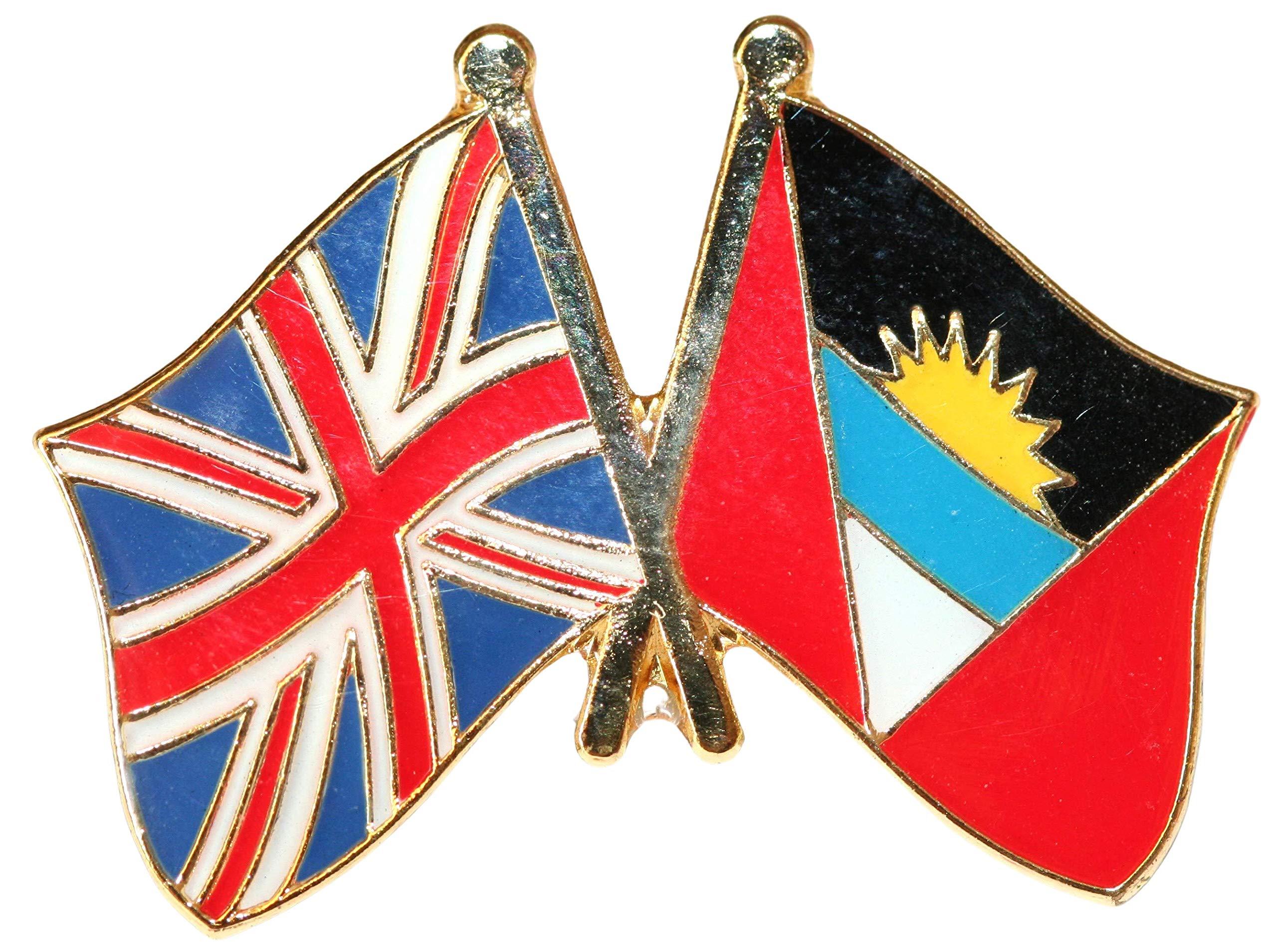 UK & Antigua and Barbuda Friendship Flag Pin Badge