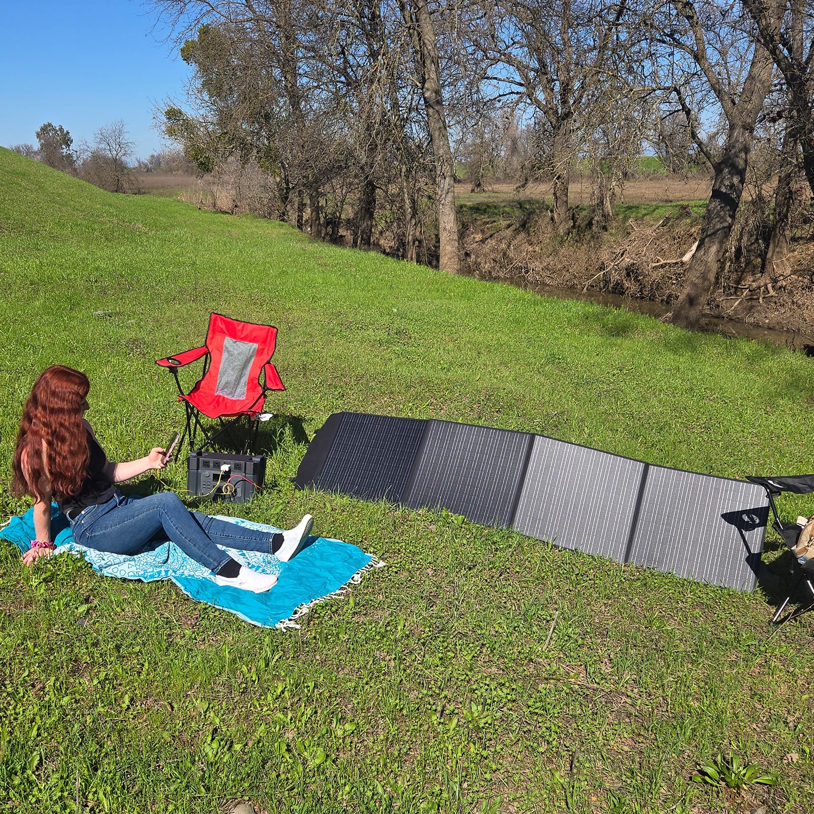 ALLPOWERS 200W Tragbares Solarpanel, Faltbares Solarmodul, 25% Wirkungsgrad, IP67 wasserfest