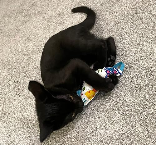 Miniatura 4 de Johnson Pet Products Paquete de dos ratones con hierba gatera Crazy Cat II para gatos, hechos a mano en los Estados Unidos