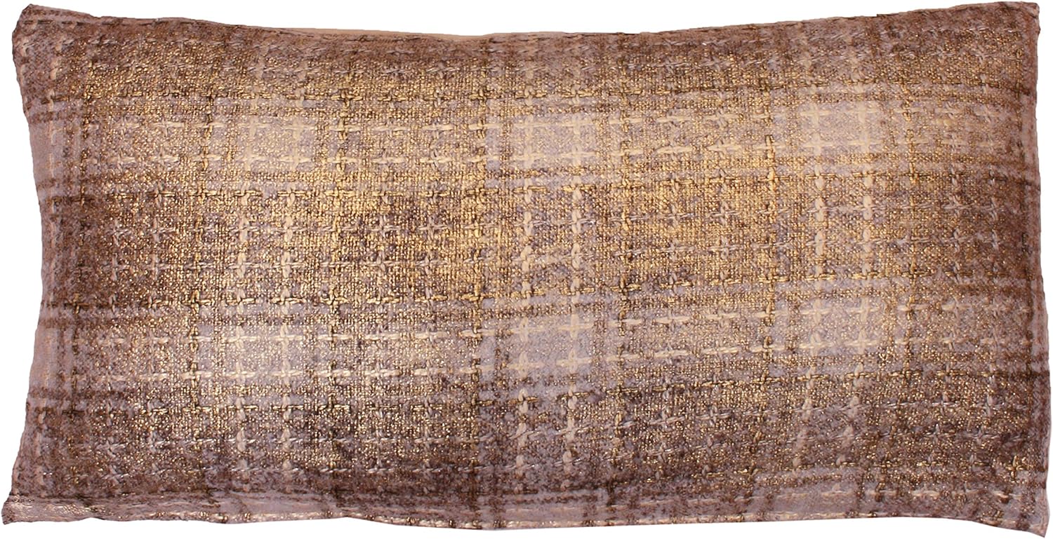 Thro by Marlo Lorenz Maxie Oblong Foil Pillow, 14 by 26Inch, Gold