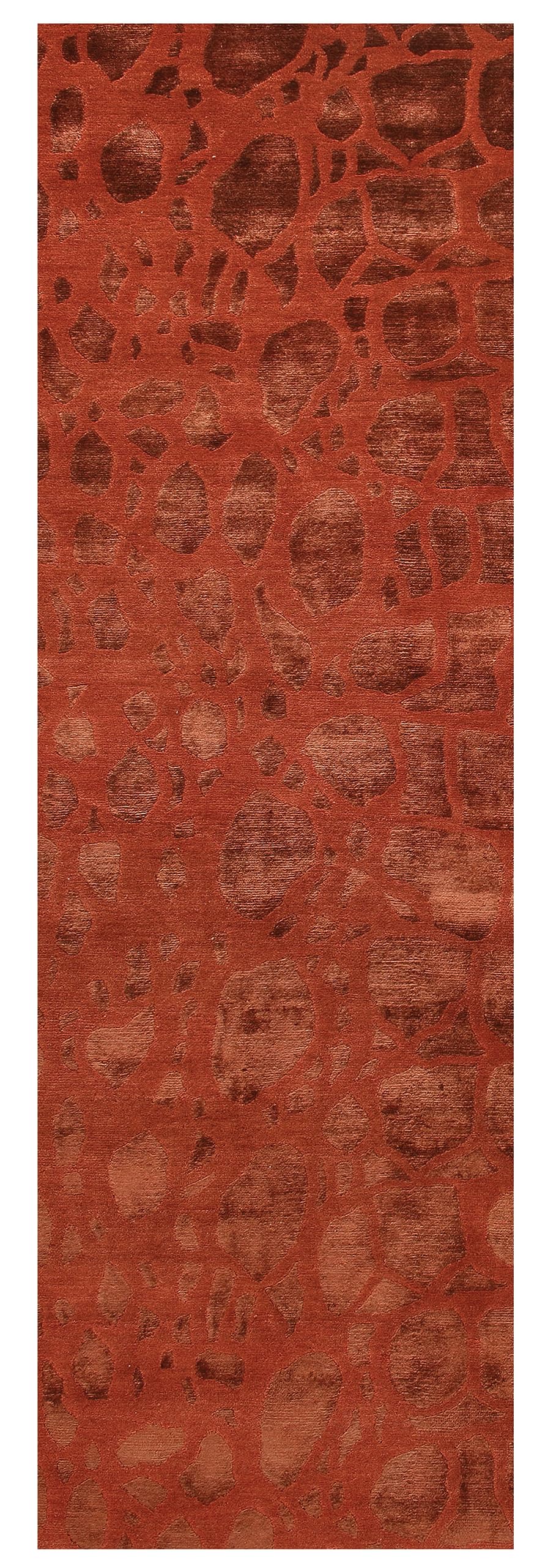 uHomeStores 2'6" x 8' Runner Rug Ruby Color Hand Knotted India